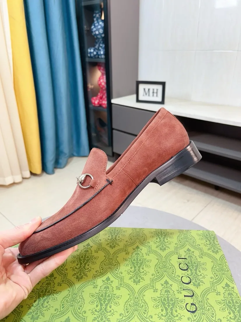 Men's Men's Shoes 💰520🌹🌹【GUCCI】The most popular classic Gucci leather shoes. Synchronized with the official website, the upper is made of Italian first-layer cowhide ➕cowhide lining, with unique brand and unique craftsmanship. Highlighting the hot style of the new year. Stop hesitating, stop wandering, get it now. Number: 38--44